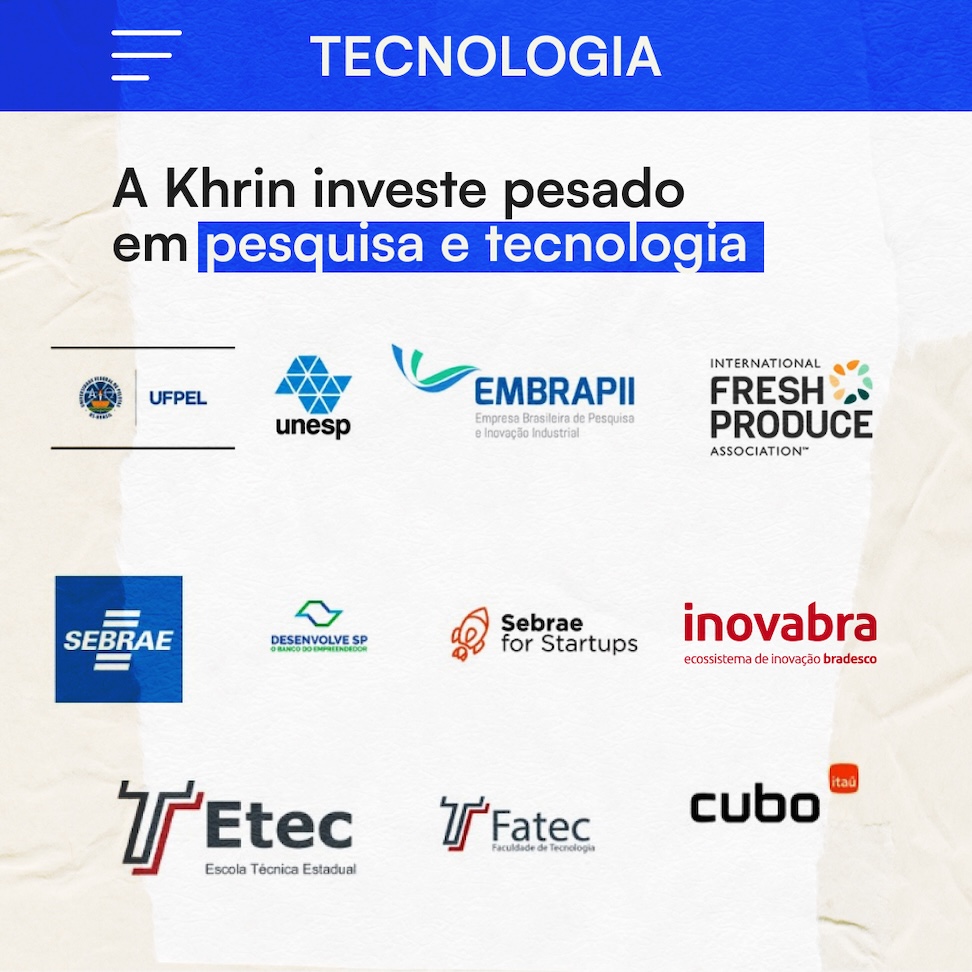 khrin Sebrae, Embrapii, Unesp, Fatec, Inovabra, Cubo Itaú